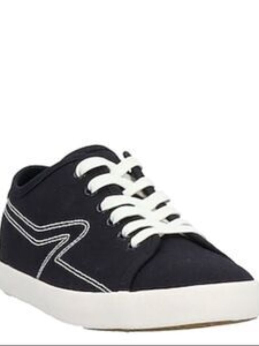 Rag & Bone Black Court Canvas low-top Sneakers w/White Stitching Size 7